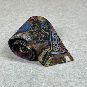 Retro Design Studios Mens Neck Tie Navy Paisley 100% Rayon Made In USA‎ NWT